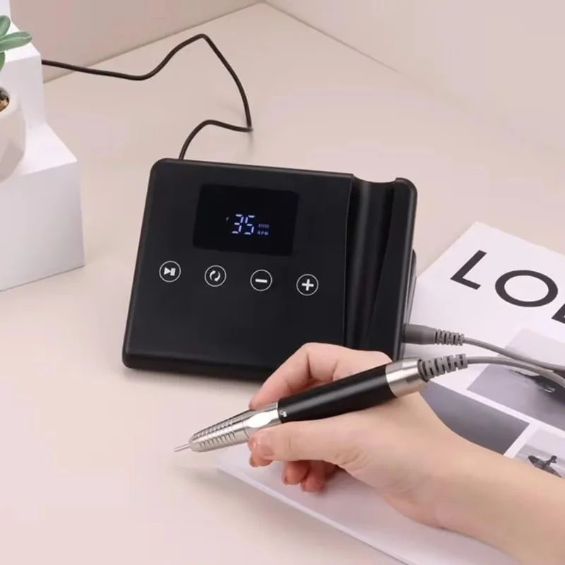 Professional E File Nail Drill Machine Portable 35000rpm Desktop Use Coreless Motor Strong Nail Sander Manicure Pedicure Set