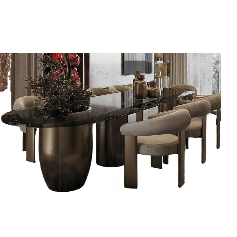 Modern light luxury dining chair high-grade velvet luxury dining room furniture curved senior back chair