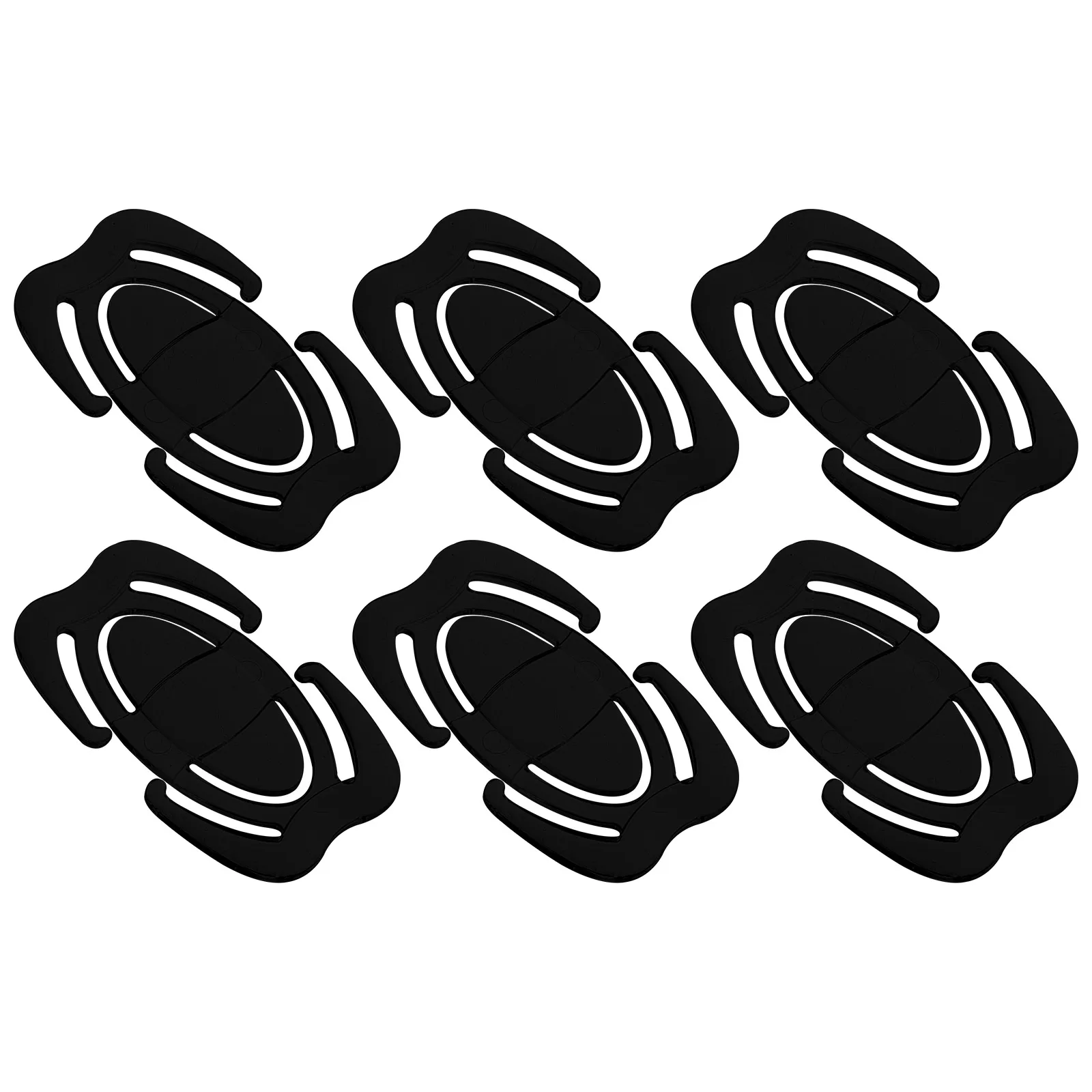 

6pcs Anti-slip Shoulder Strap Holder Clips for Bra Straps Black Plastic Adjustable Back Women Racerback Style Comfortably Wear