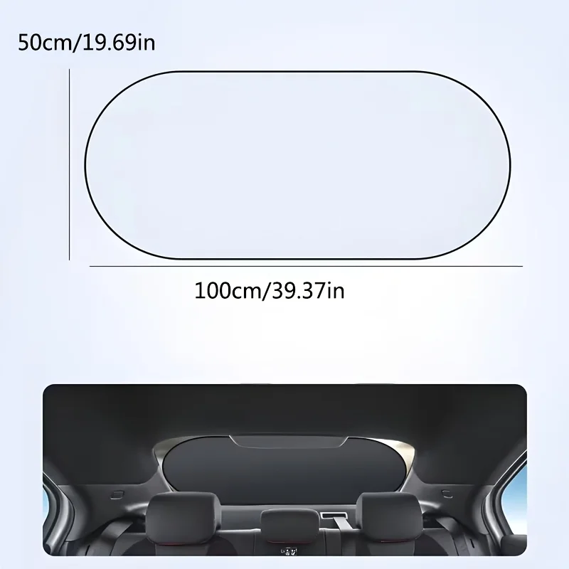 1 rear window sunshade for cars; car window sunshade; fits most cars, SUVs, and sedans; foldable and portable design