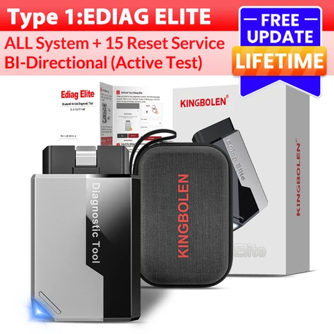 Бесплатное обновление системы Ediag Elite ALL, инструмент OBD2 15, двунаправленная поддержка сброса, протокол CANFD, диагностический инструмент FCA для автомобиля