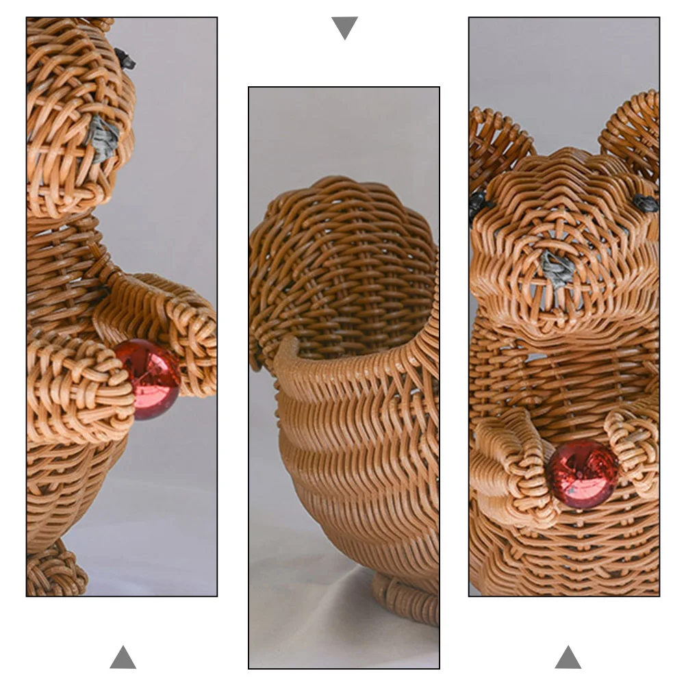 

Basket Bathroom Rattan Decoration Container Versatile Baskets Environmental Protection Pp Simulation Woven
