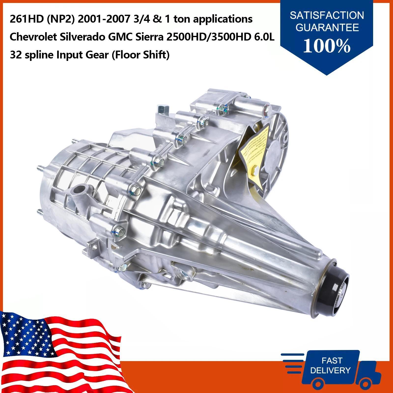 AP02 NP261HD Transfer Case for Chevy Silverado GMC Sierra 2500 HD 3500 Classic 6.0L 2001-2007 12581007