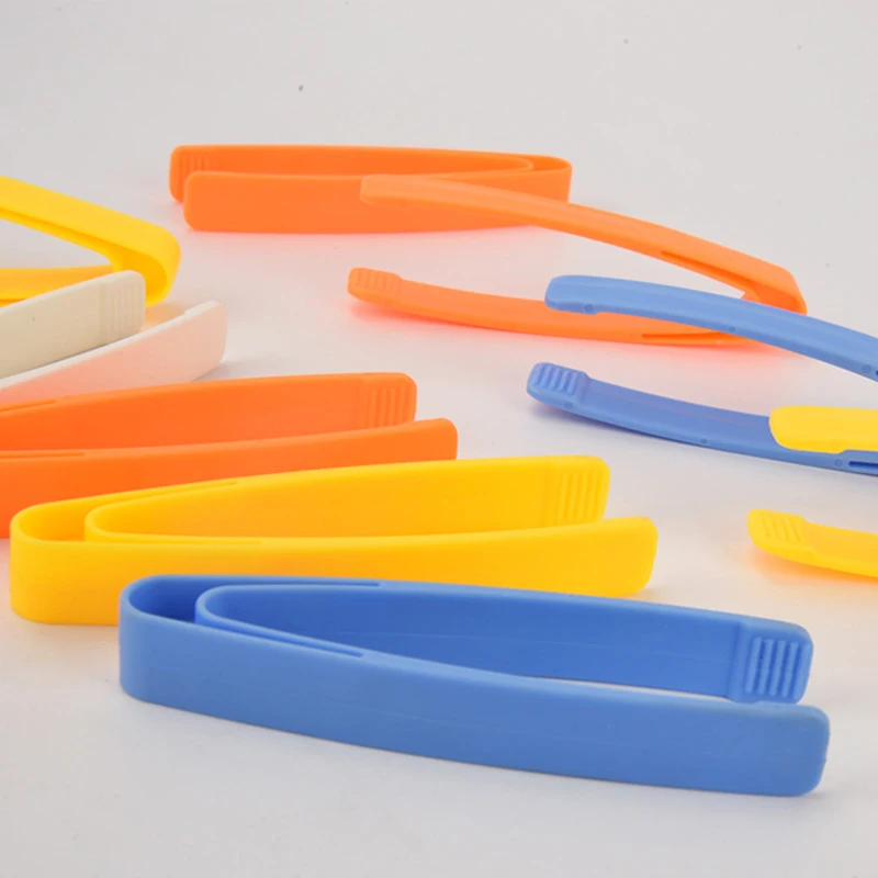 Straight-Head Plastic Tweezers Cosmetic Tweezers First-Aid Kit Tweezers Medical Tools Tweezers Wholesale Large White Clip