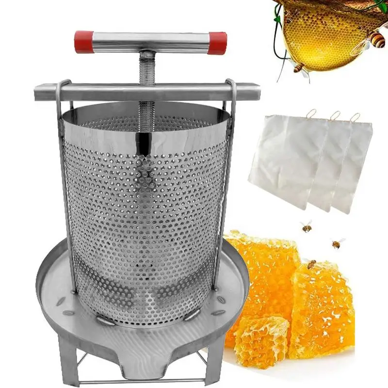 

New Honey Extractor Manual With 3 Honey Filters Stainless Steel Honeycomb Spinner Crank Honey Centrifuge Beekeeping Honeys