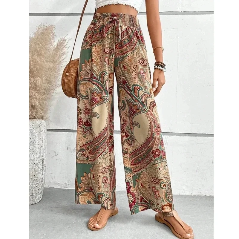 

Women's Printing Pants, Waist Belt, , Loose Fitting Spring/summer Pants