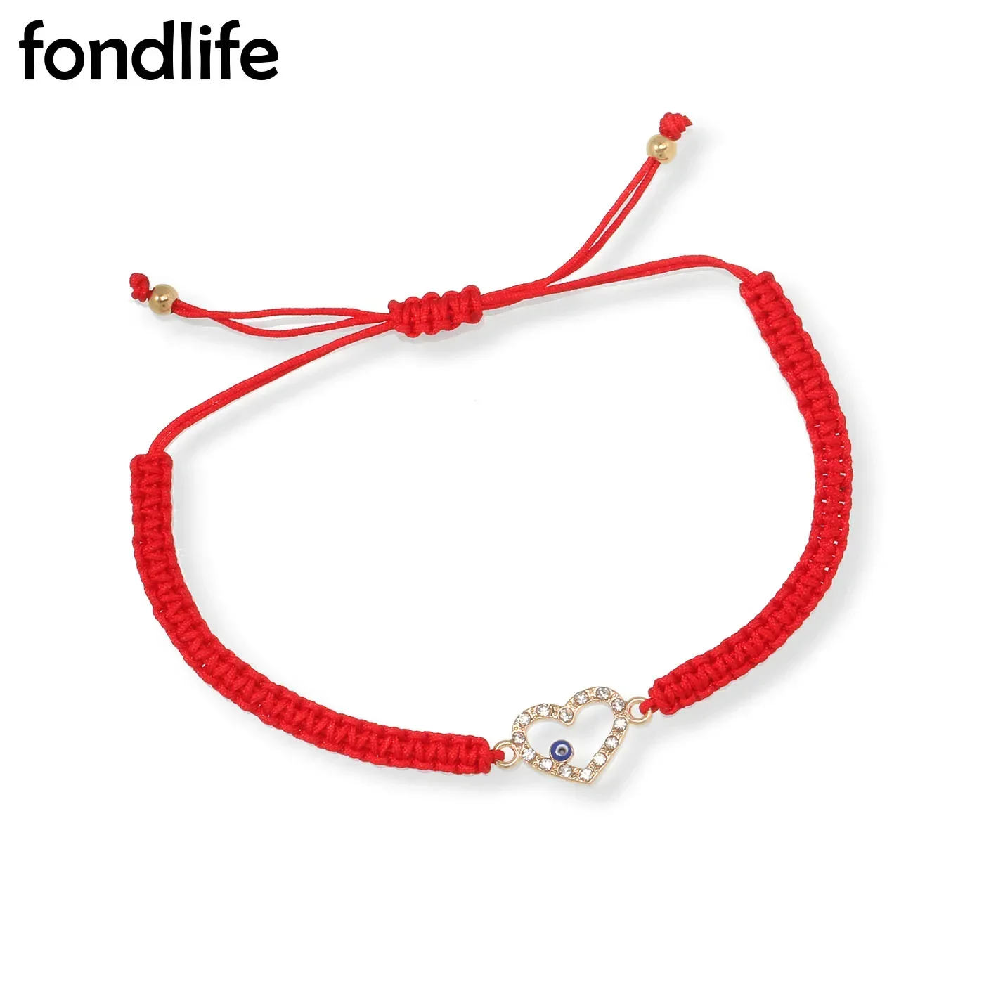 Red Rope Braided Hamsa Hand Evil Eye Love Heart Handmade Bracelet Women Kid 2021 New Fashion Star 12pcs Wholesale Jewelry Gift