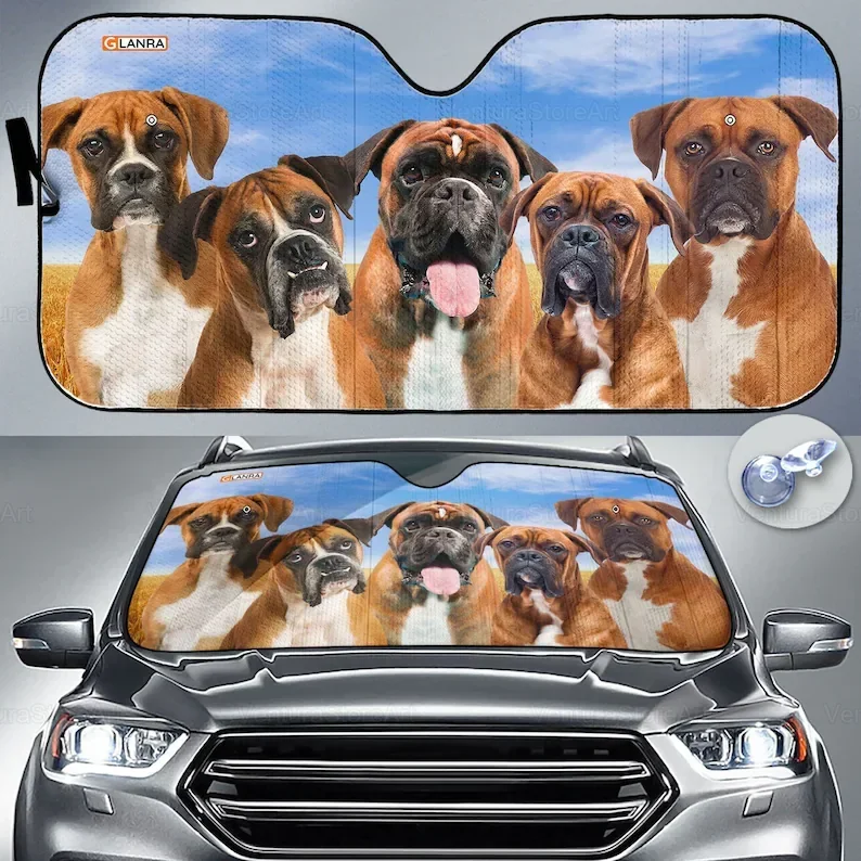 Boxer Auto Car Sun Shade, Boxer Lovers, Funny Gift, Boxer Sun Shade, Car Sun Protector PHT092205F01