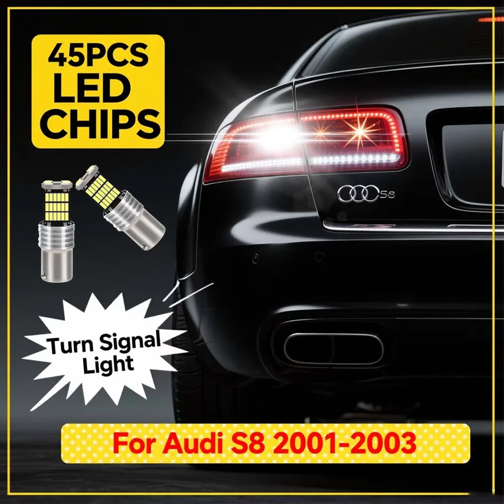 

2x P21W LED Reverse Light Blub Canbus Error Free Back Up Lamp 1156 7506 BA15S 10000LM 6000K White For Audi S8 2001 2002 2003