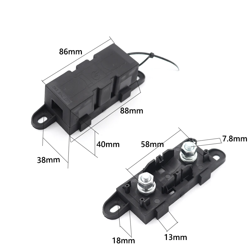 【1PCS】ANM-H3 32V MEGA Fuse Block ANL Bolt-on Blade Fuse Holder Flat Type Fuse For Car Boat Motorcycle 30A 40A 50A【30A-500A】