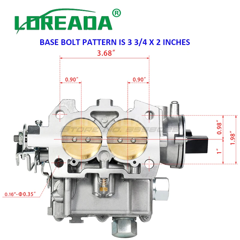 2-barowy nowy gaźnik morski Carb dla Mercruiser Rochester Mercarb 2.5L 3.0L 4CYL elektryczny dławik z długim łączem 3310-864940A01