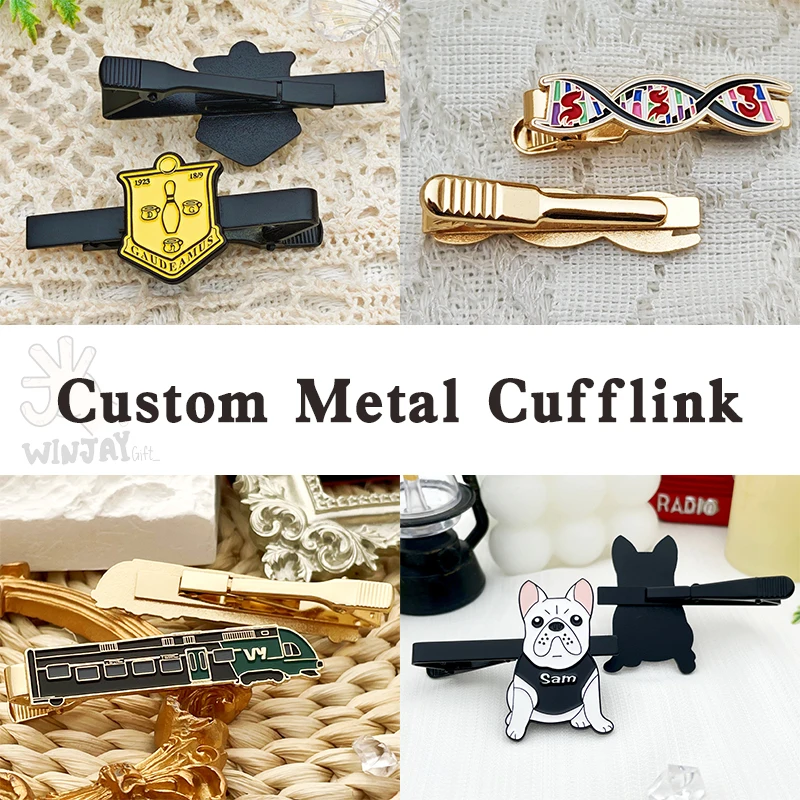 

[Minimum 10pcs] Custom metal Tie clip Company Soft enamel process Design Stamping 3D Hard enamel