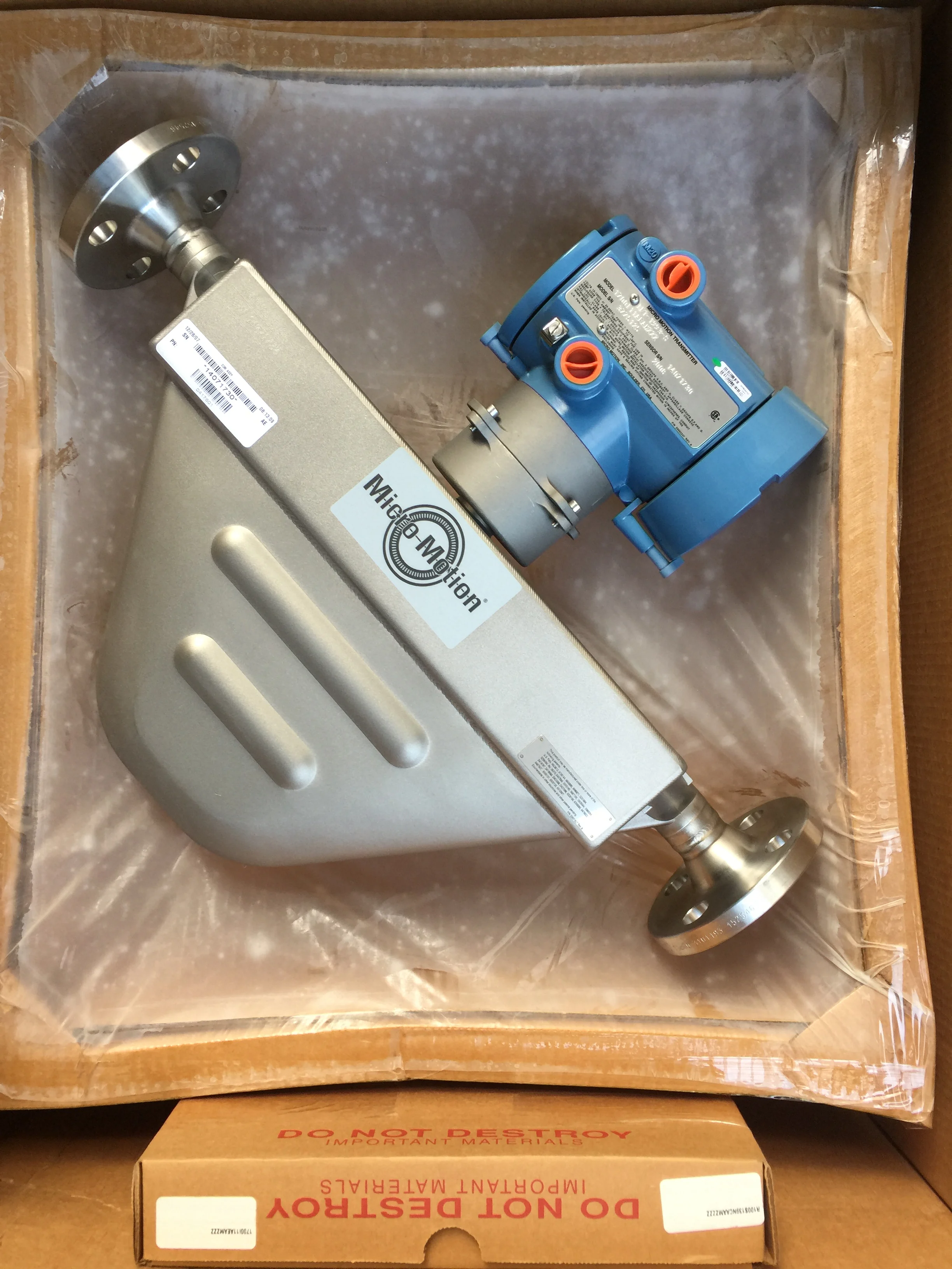 Emerson Micro Motion model F025S Flow and Density Meters