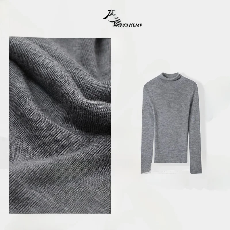 

Женский вязаный шерстяной свитер приталенного кроя, базовый слой, с длинным рукавом, повседневный, с воротником-стойкой, зимний, модный, FSY5529