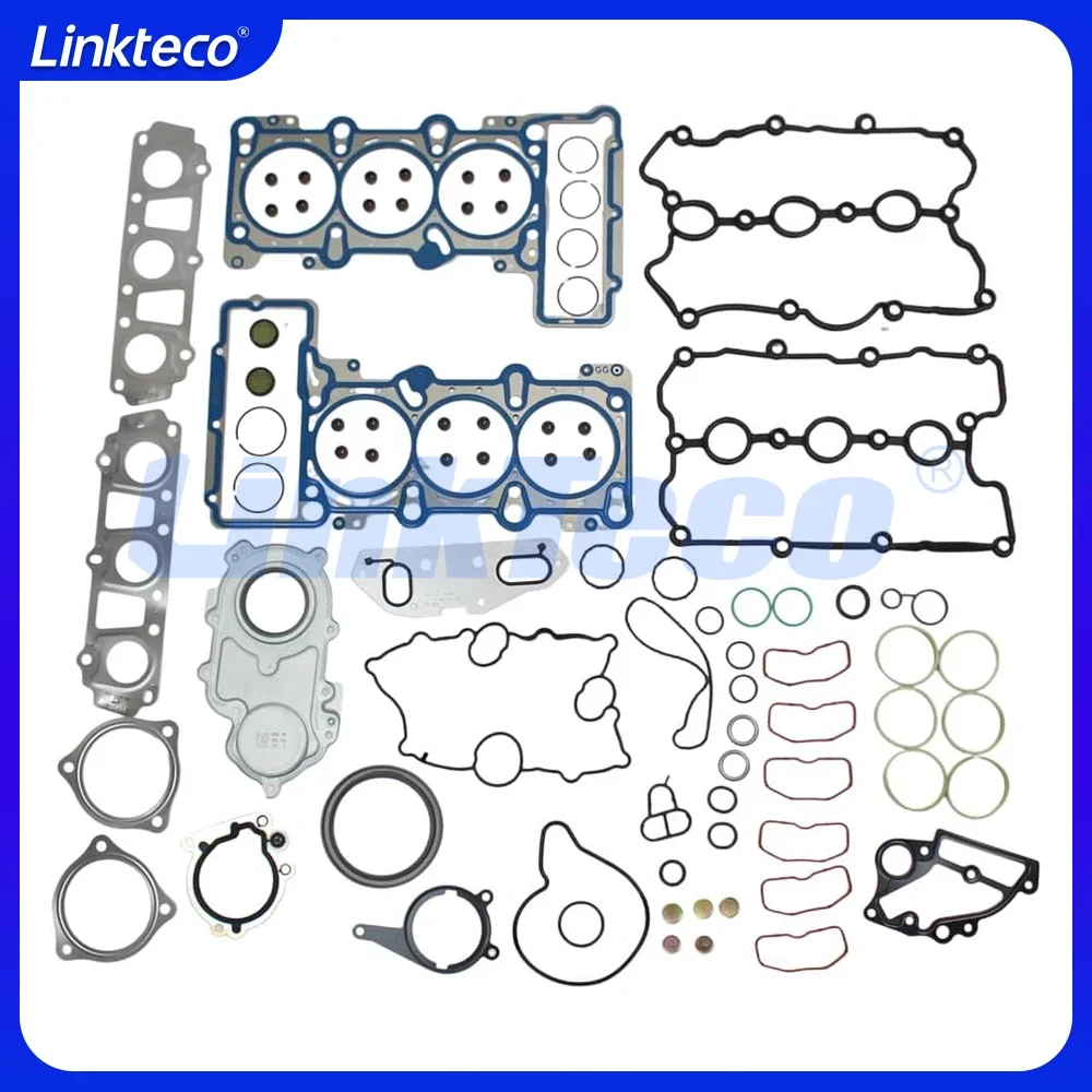 Engine Rebuild Kit Head Gasket Piston Ring Bearing Set Fit 3.0 L T V6 GAS For Audi A4 A5 A6 A7 A8 Q5 Q7 VW Touareg 3.0T 3.0L
