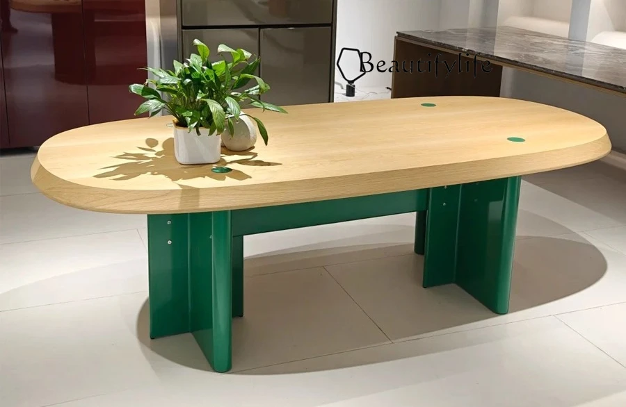 

Medieval style solid wood dining table French retro style designer home creative light luxury study desk