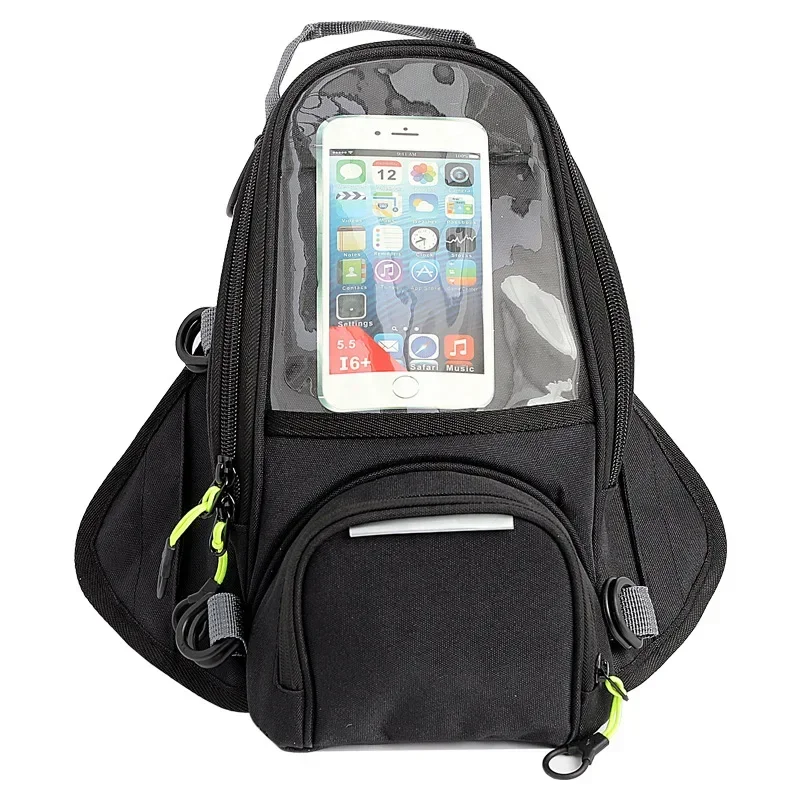 حقيبة خزان الدراجة النارية أكسفورد السرج حقيبة دراجة نارية سوداء - حقيبة مغناطيسية قوية لهوندا ياماها سوزوكي كاواساكي هارلي #3