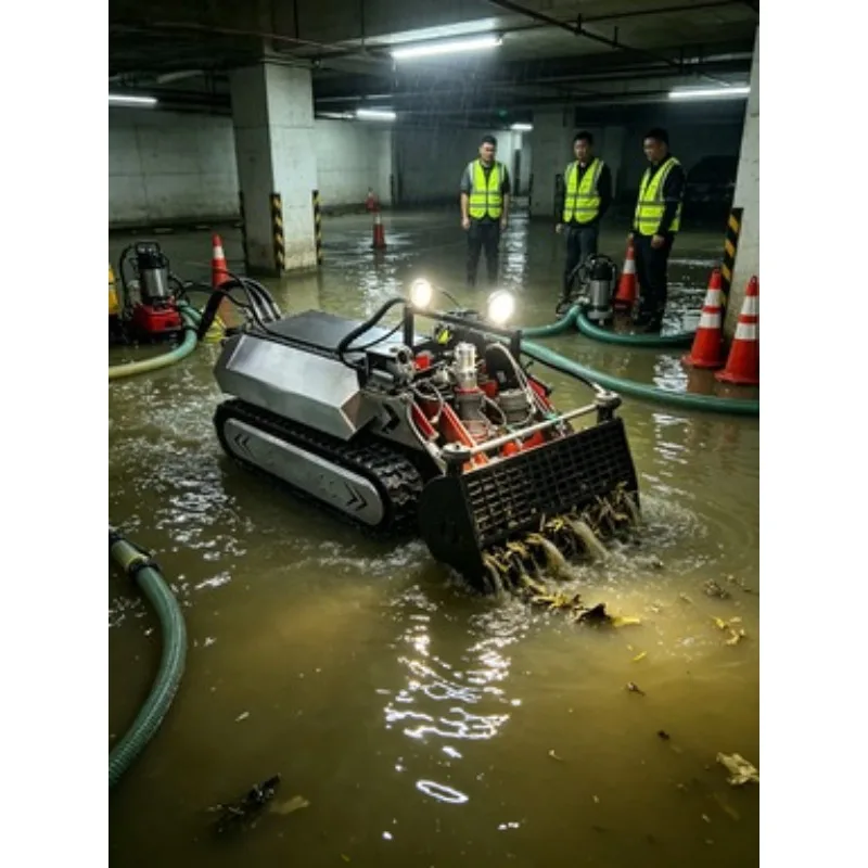 Underwater Remote Control Crawler Silt Removal Tracked Sea Dredge Pond Sand Water Steel Cleaning Breeding Dredging Robot