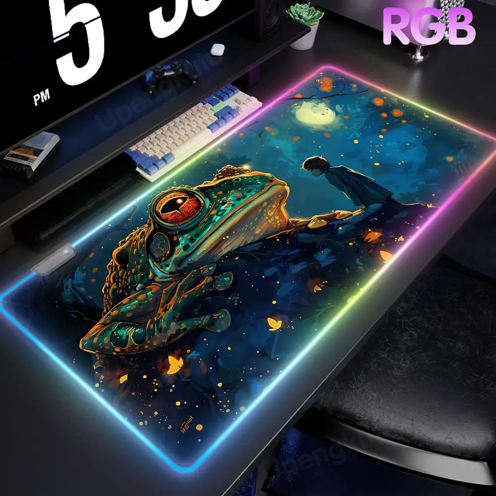 

Волшебная лягушка Mentor Magic Playmat RGB MousePad резиновый противоскользящий настольный коврик аксессуары для геймера и ПК игровой коврик клавиатура расширяющийся коврик для мыши