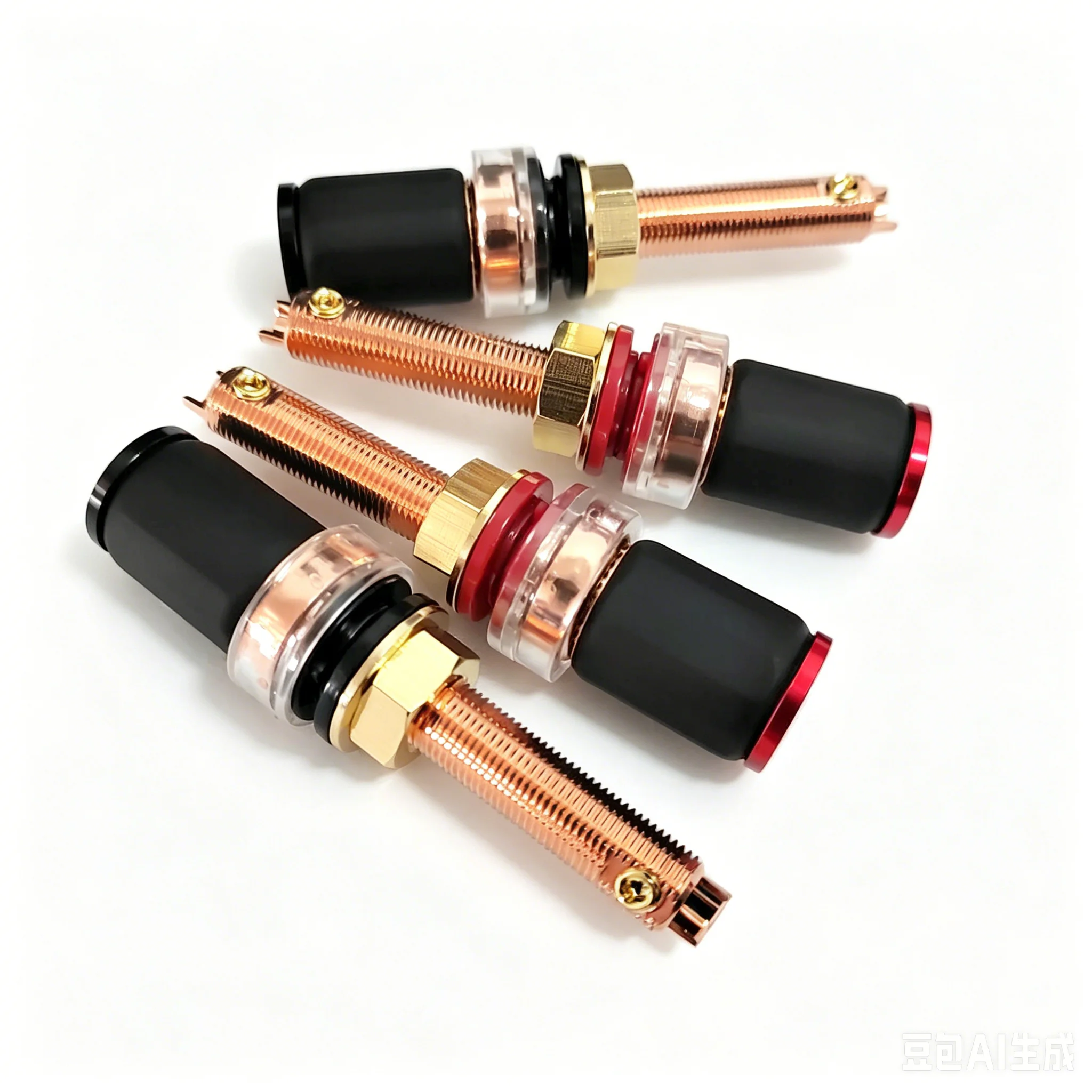 Pure copper Speaker Terminal Binding Post Gao-fei Banana Plug Jack Panel Mount Connector Socket 24K Gold Plated for Loudspeakers