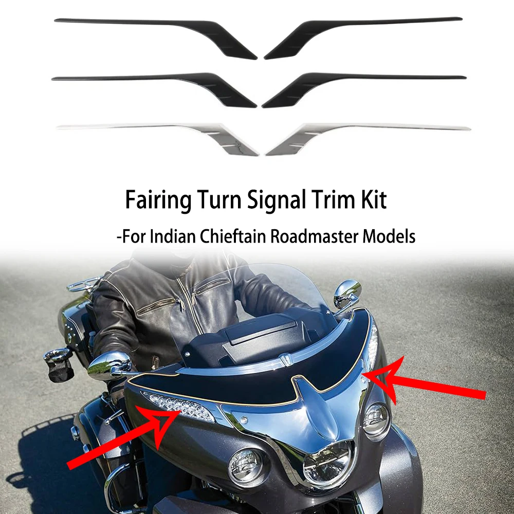 

New Motorcycle Accessories Front Fairing Turn Signal Trim Kit For Indian Chieftain Roadmaster Models 2014-2025