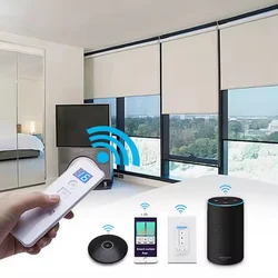 2025New Style Smart Blinds Remote Control Regulate Light Uv Protection Fabric Homekit Motor Motorized Roller Blinds For Windows