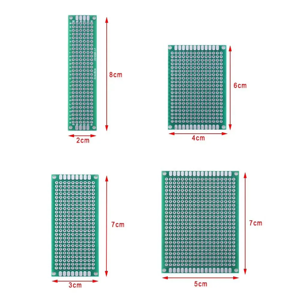 40pcs Double Side Prototype PCB Printed Circuit Board  For Arduino Soldering Board KF301-2P/3P Terminal kit Box