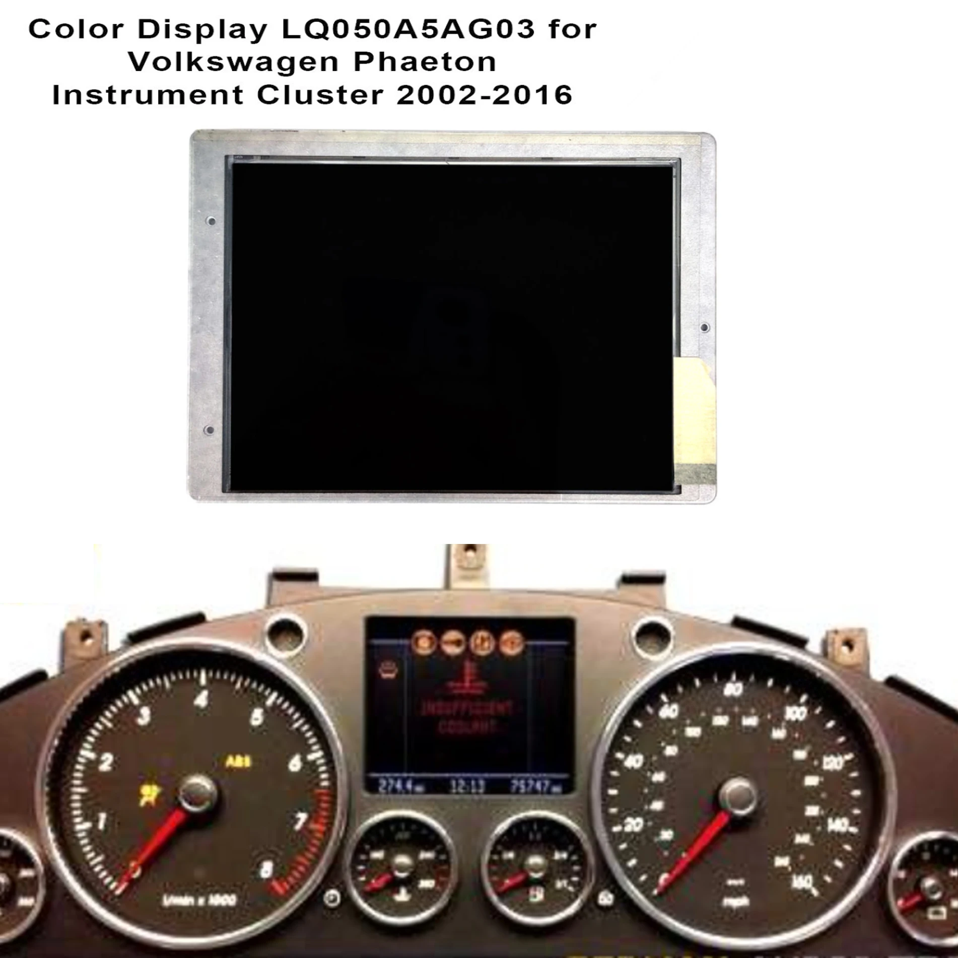 สี Instrument จอแสดงผล LCD สำหรับ VW Touareg Phaeton สำหรับ Porsche Cayenne สำหรับ Bentley Continental Dashboard Speedometer หน้าจอ LCD