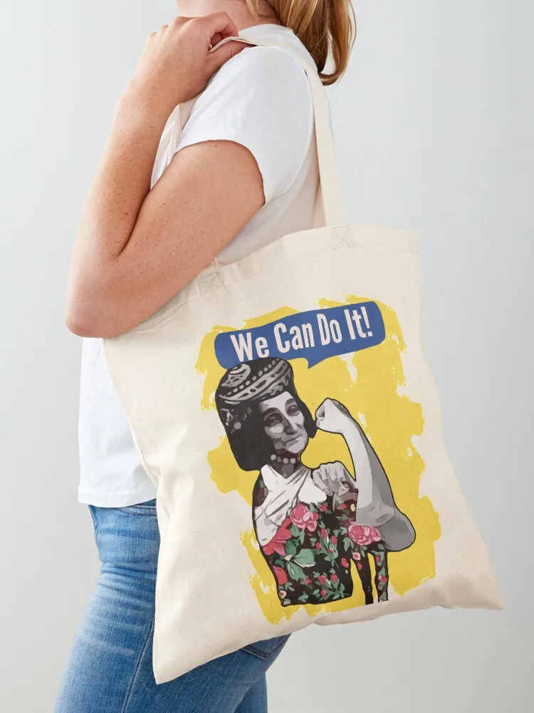 

We can do it Tote Bag shopping bag logo Reusable bags Canvas bag for women Cloth bags