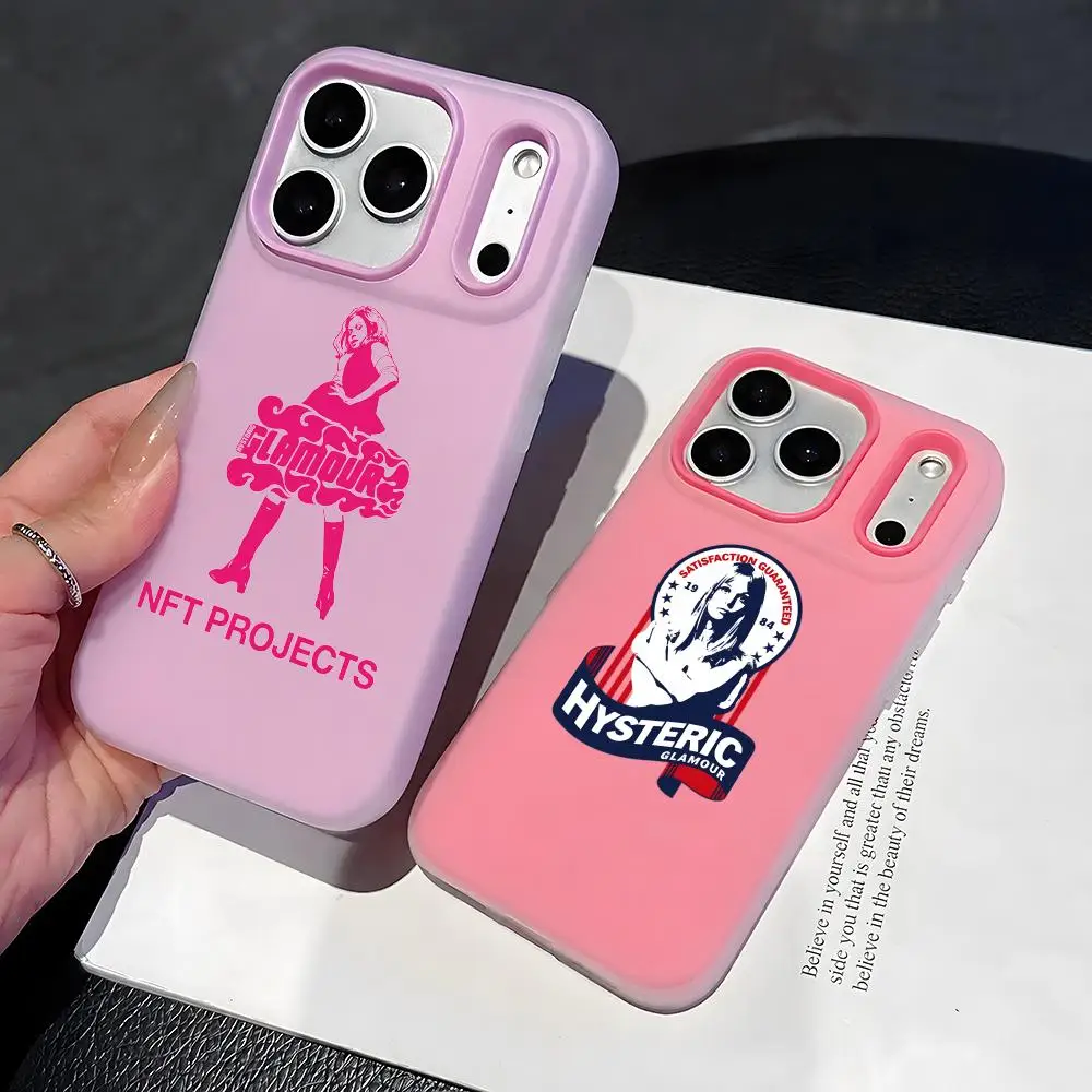 hysteric glamour official Phone Case 2-in-1 Detachable Clear with Card Holder for iPhone 12-17 Soft Multi-Color