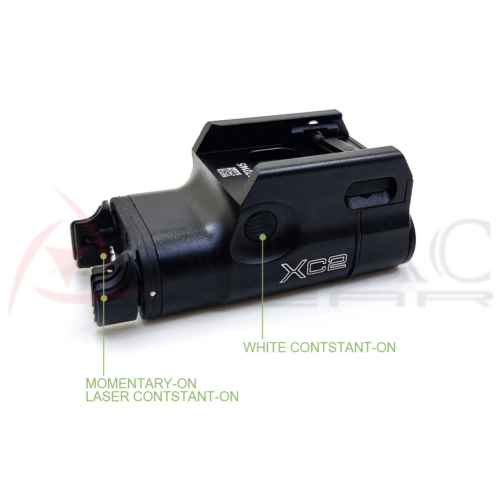 SOTAC XC2 Flashlight LED 300Lumens with Red Dot Laser Tactical Scout Light Aluminum Fit 20mm Picatinny Hunting Airsoft