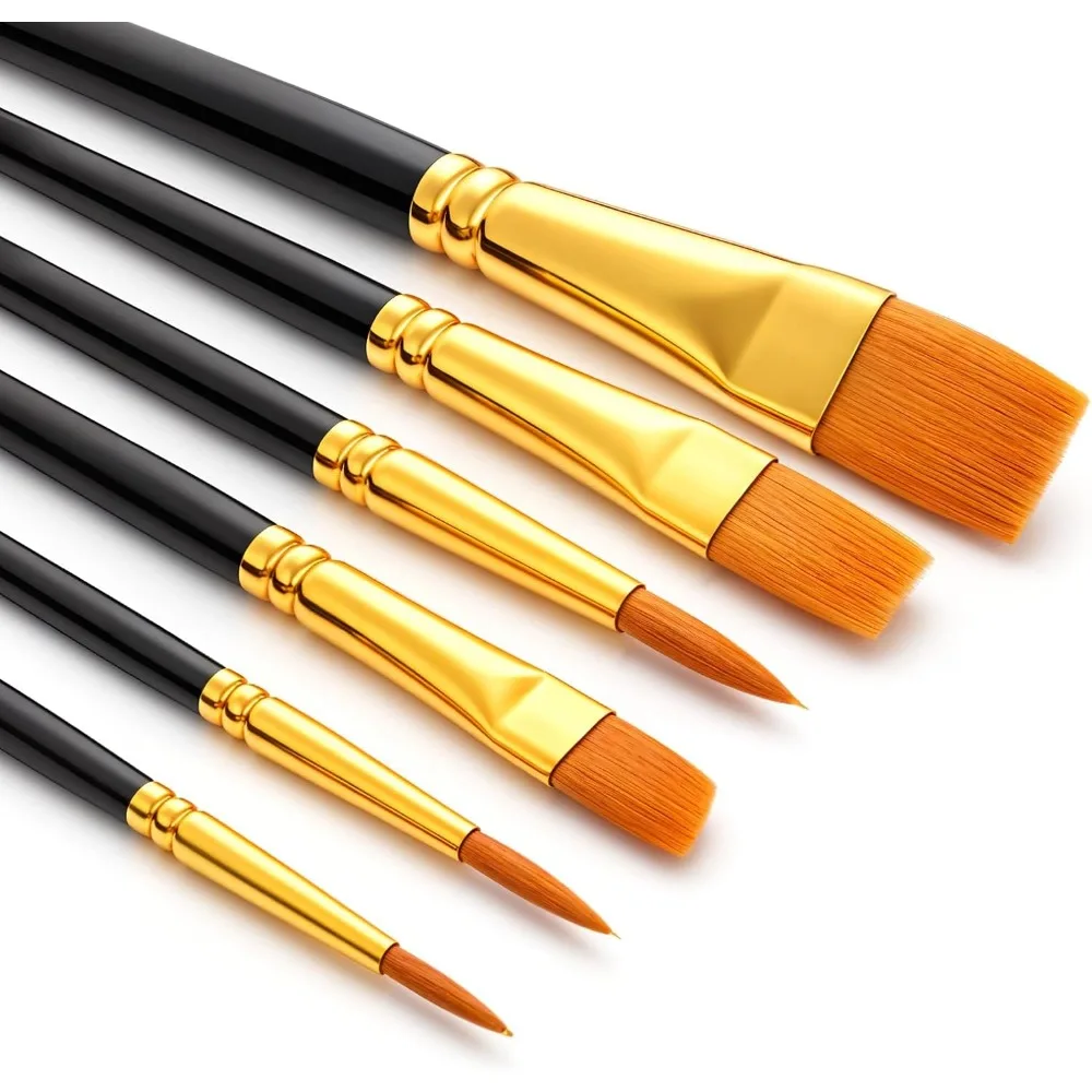 Versatile Art Brush Set for Watercolor, Acrylic, Oil, and Rock Painting