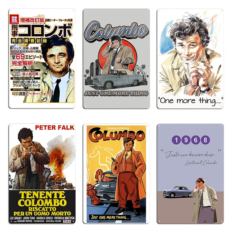 Columbo The Murderers Metal Sign Create Wall Cinema Kitchen Plaques One more thing Tin Sign Posters