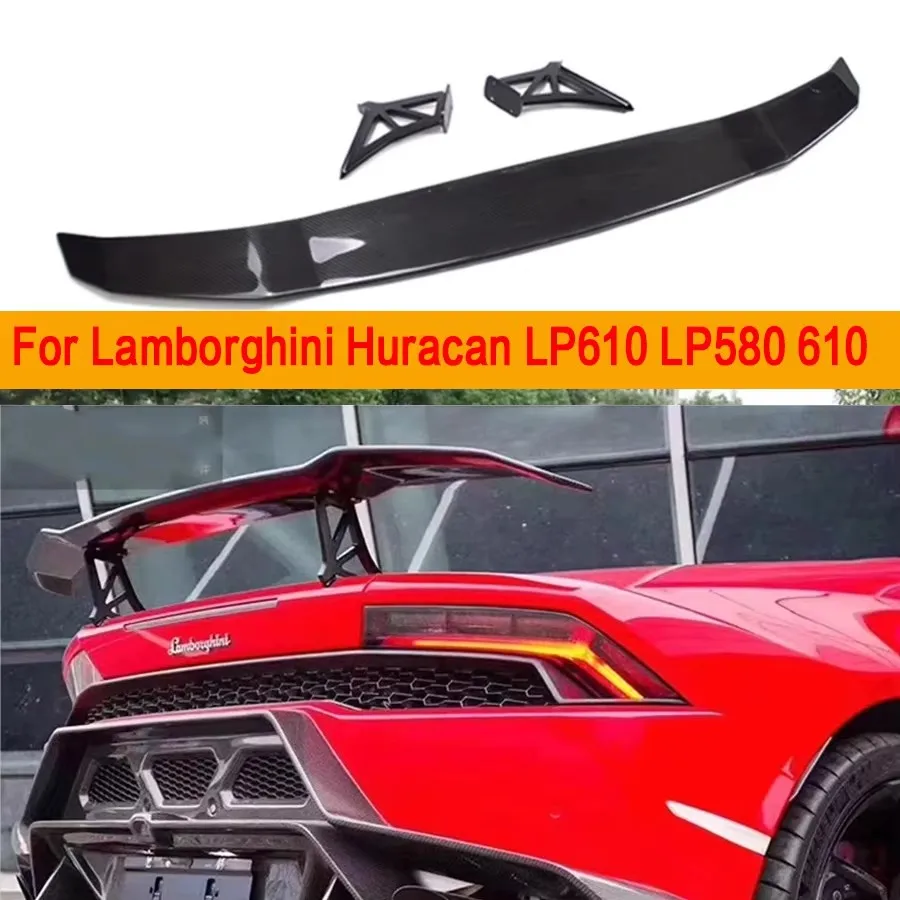 For Lamborghini Huracán LP580 580 LP610 610 carbon fiber Tail fins Rear Spoiler Guide Wing Rear Wing Car Accessories body kit