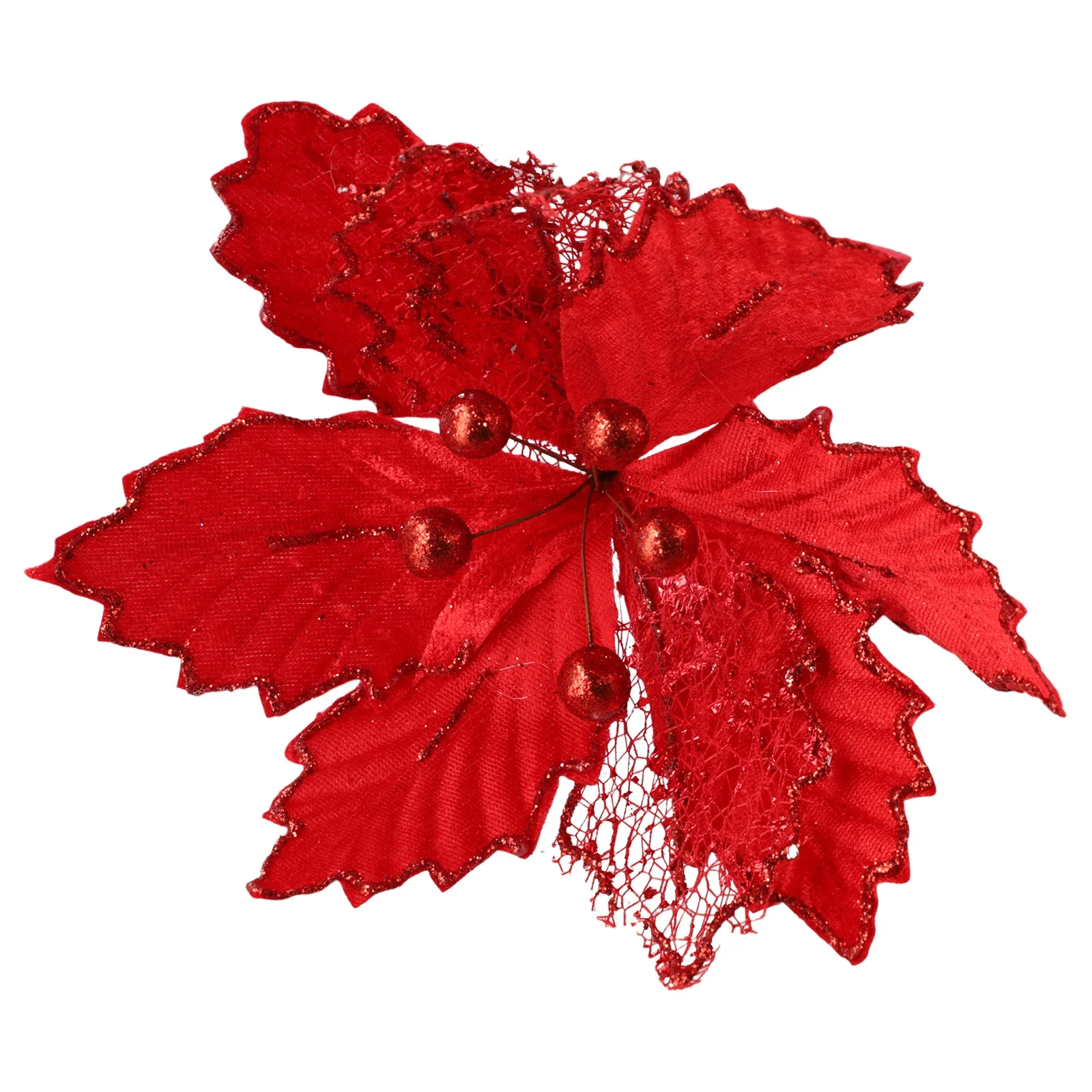 Новогоднее-украшение-для-елки-24-сантиметровый-блестящий-цветок-пуансеттии-подвесной-декор-для-праздничной-вечеринки-и-украшения-дома