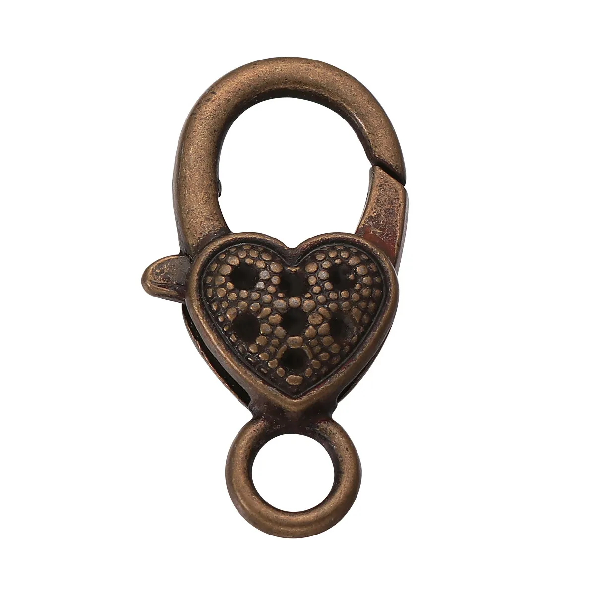 

10 шт. застежек-карабинов в форме сердца из латунного сплава для изготовления украшений, брелоков, ремешков для сумок, крепления багажа