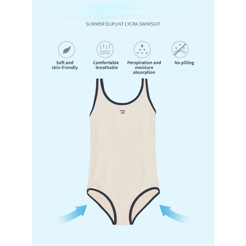 2023 Children\'s Swimwear Quick Dry Sun Protection Baby Strap Swimwears Girl Sleeveless Backless One Piece Swimsuit Bikinis