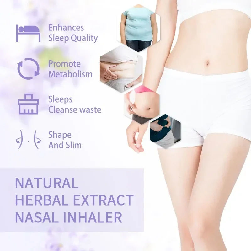 Inalador Nasal Herbal para Emagrecimento Corporal, Remover Abdômen, Celulite, Promover Queima De Gordura, Perder, Melhorar O Sono, Desintoxicante Nariz Stick