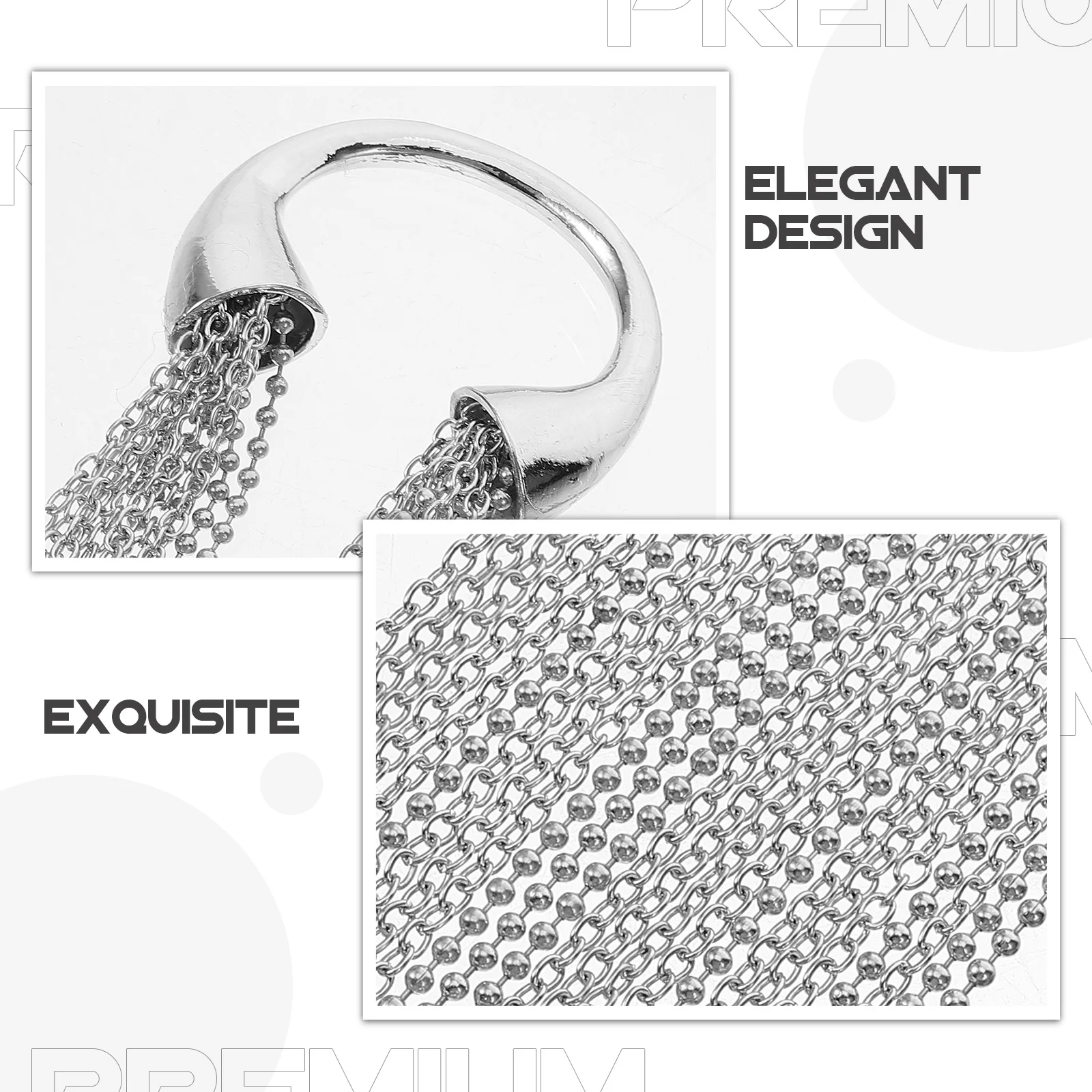 

Long Tassel Chain Hair Jewelry Zinc Alloy Ponytail Cuff For Women Wedding Prom Bridal Headpieces Hair Accessories