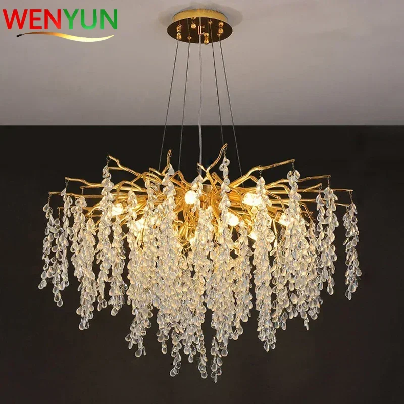 

2026 Luxury Crystal Chandelier Living Dining Room Bar Bedroom Led Pendant Lamp Home Deco Indoor Lighting Hanging Light Fixture