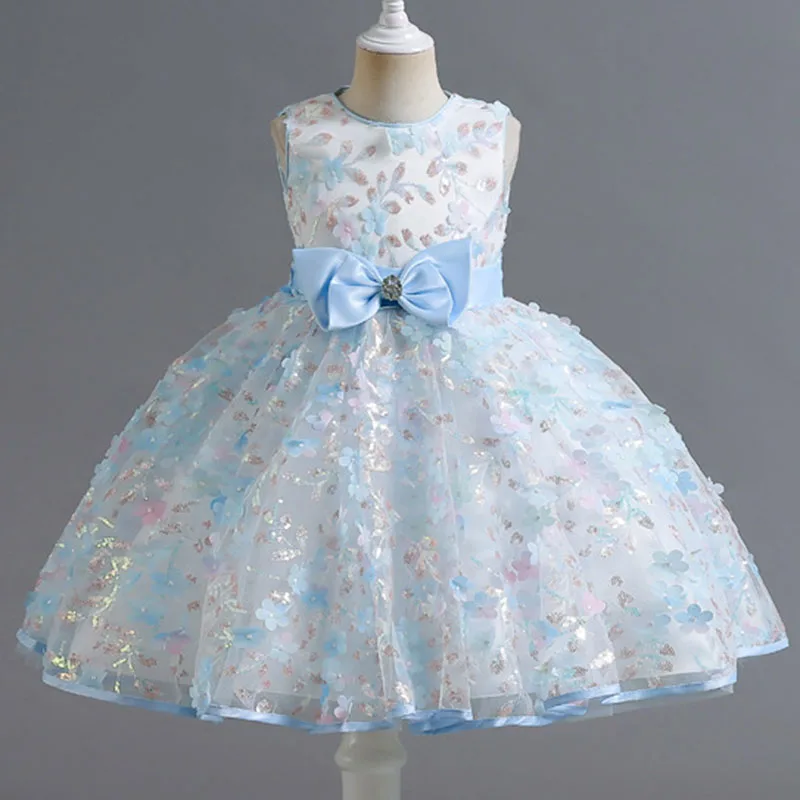 

Summer Sequins Baby Dress Kids Clothes Girls Elegant Formal Ball Gown Girls Birthday Party Prom Dress Tulle Tutu Princess Dress