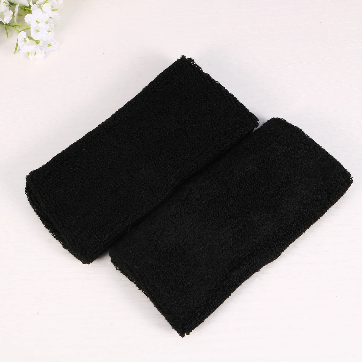 

12 Pcs Wrist Strap Sport Band Absorb Sweat Supports Guards for Athletic Use Braces Black Miss