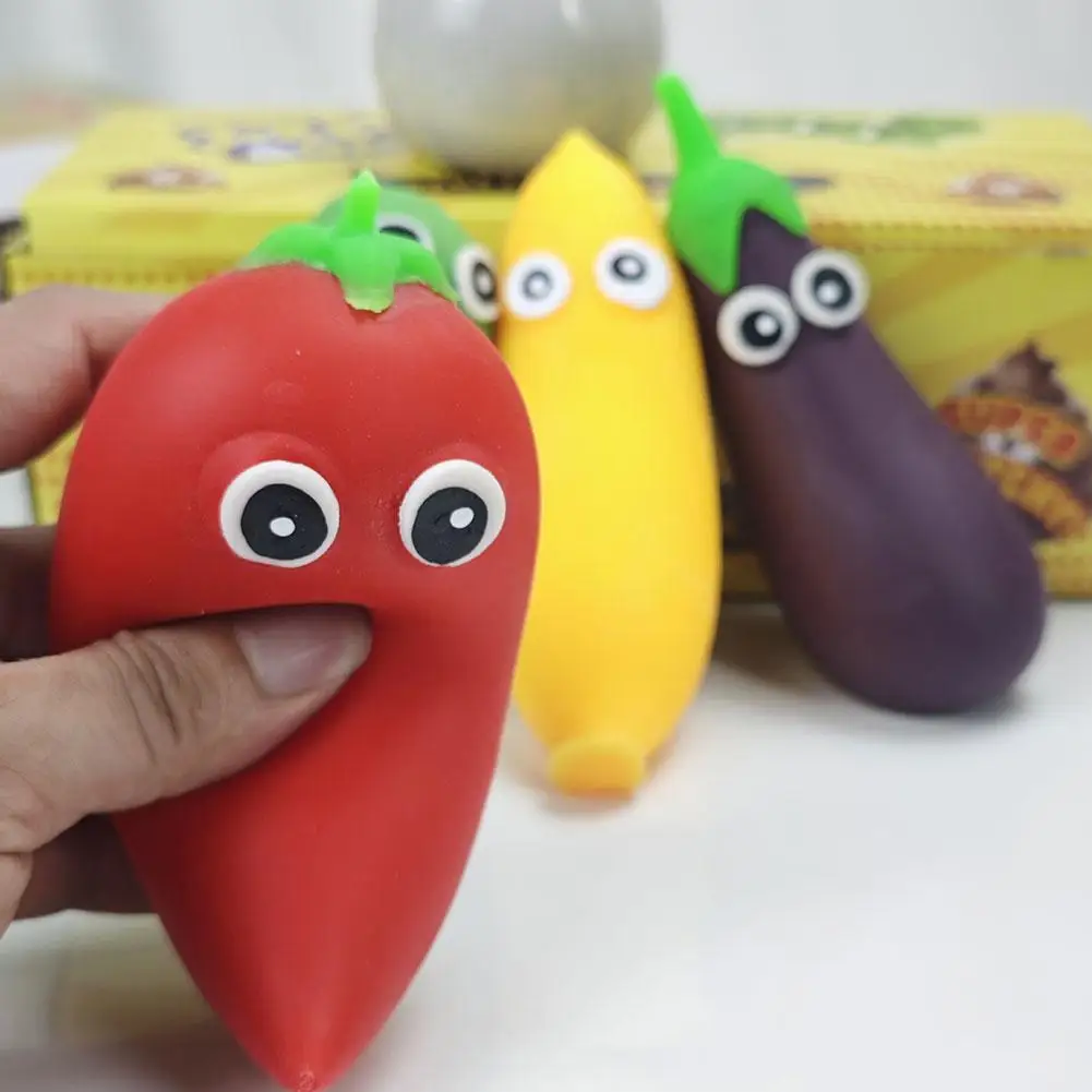 ของเล่นบีบผักจำลองน่ารัก บรรเทาความเครียด บีบแล้วคืนรูปช้าๆ ของเล่นเสริมพัฒนาการทางประสาทสัมผัส สำหรับผู้ที่มีความวิตกกังวล สมาธิสั้น ออทิสติก ของขวัญสำหรับเด็กและผู้ใหญ่