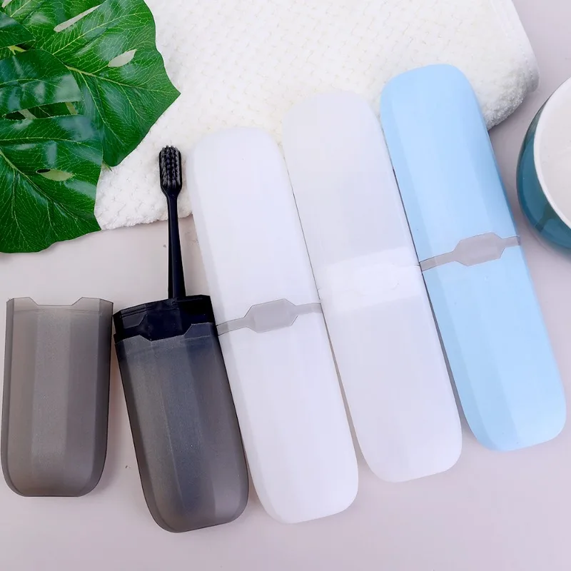 Travel Toothbrush Case Holder Plastic Portable Tooth Brush Covers Dust-Proof Pouch Cup Bathroom Toothpaste Storage Containers