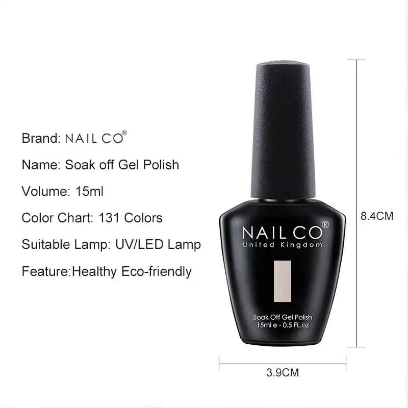 NAILCO 143 Colori Smalto Gel Per Unghie 15ml Colorato Glitter Paillettes Gel Off Gel UV A Lunga Durata Unghie Artistiche Lacca Vernice Design FAI DA TE