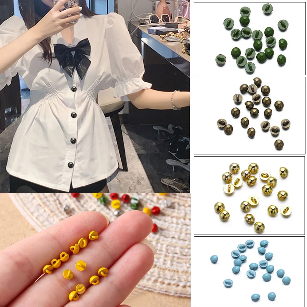 20pcs 4mm Mini Doll Mushroom Buttons Ultra-small Doll Coat Buckle Doll Shoes Buckle DIY 1/6 Doll Clothing Buckles Accessories