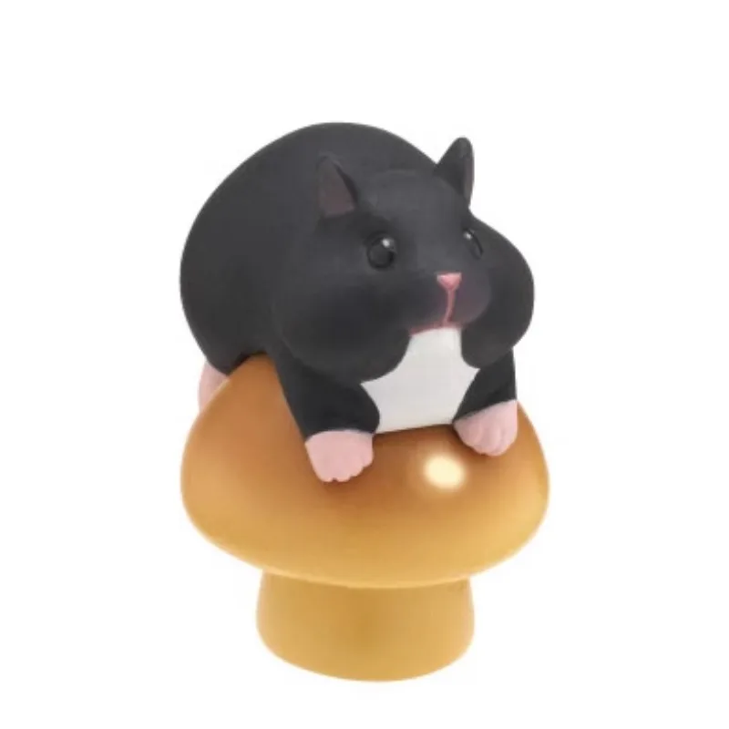 Original KITAN Japan Gashapon Kawaii Anime Figurine Hamster Mushroom Keychain Cute Action Figure Miniature Capsule Toys Gift