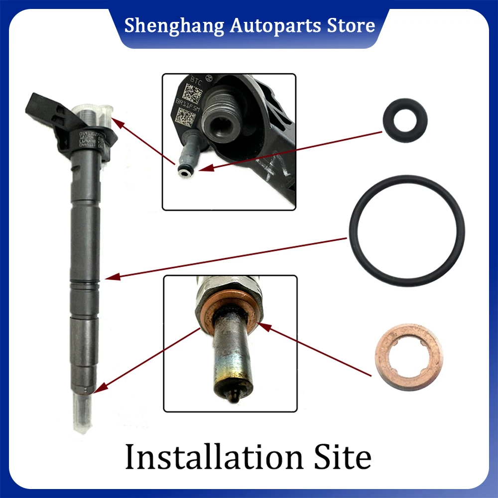 

Injector Nozzle Seal O-Ring Kit 059130519B WHT000884 059130519 03P130519 For Audi A3 A4 VW Bora Caddy Eos 2.0 Diesel V6 2.7 3.0