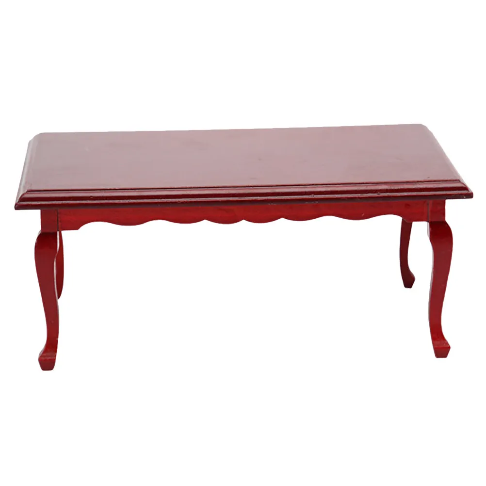 

Миниатюрный деревянный обеденный стол, компактный размер, прочный, в винтажном стиле, для миниатюрных домиков, украшение для микроландшафта, декор для мини-столика