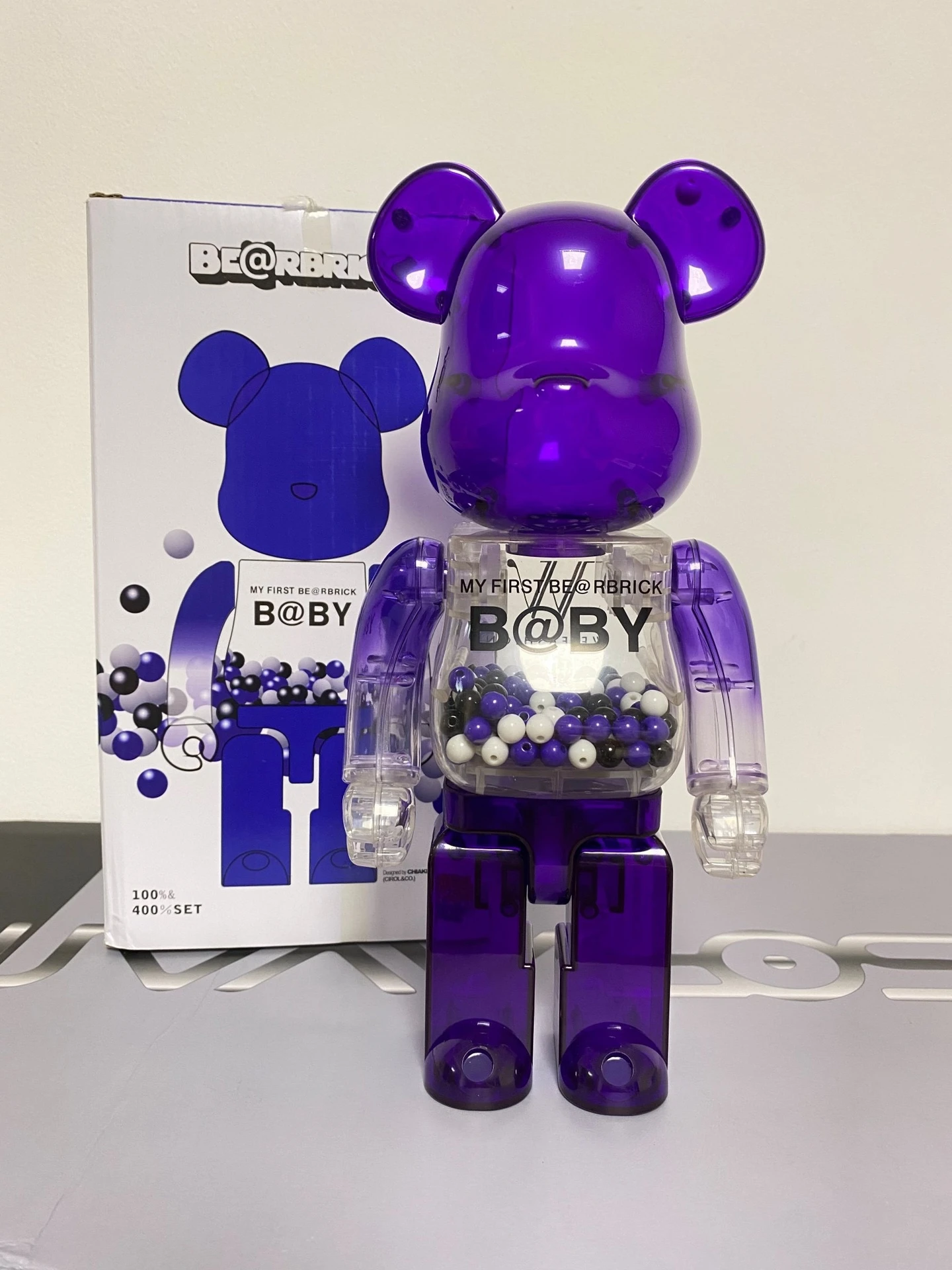 Bearbrick 400% Macau Purple Qianqiu 28cm Height Decorative Figure Gift Doll Collection Ornaments Home Decoration